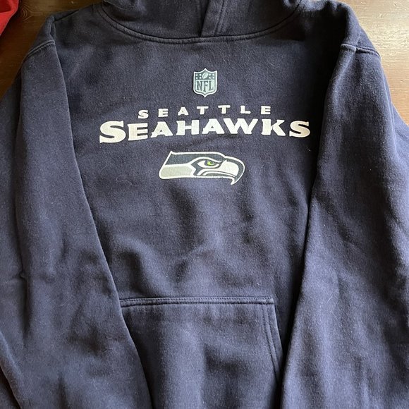NFL Navy Unisex Size L Seattle Seahawks Hoodie - Picture 1 of 6